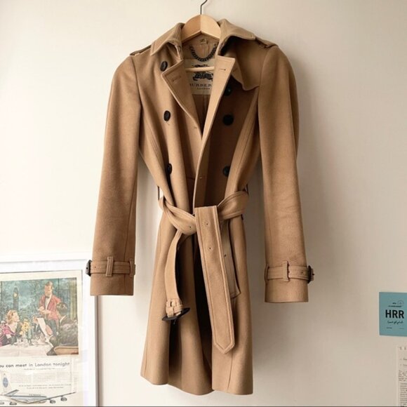 BURBERRY wool-cashmere trench coat - Picture 1 of 13